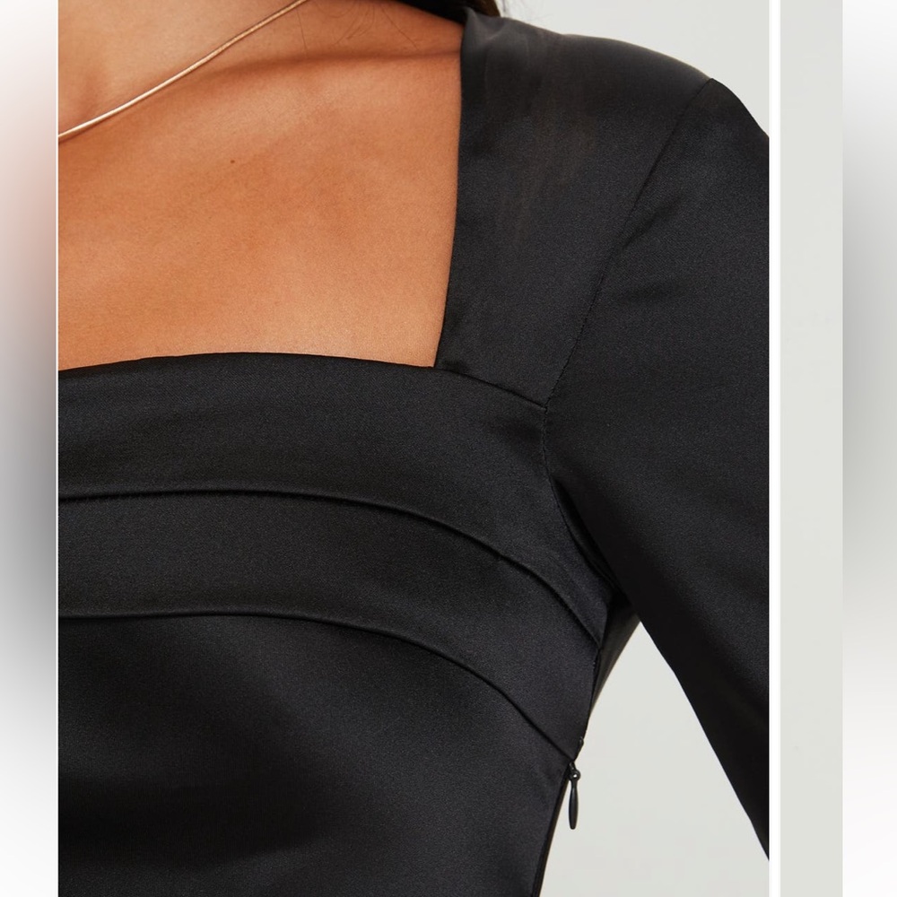New Princess Polly Phillipa Long Sleeve Mini Dress Black - Picture 8 of 9